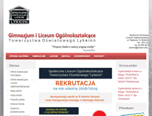 Tablet Screenshot of lykeion.edu.pl